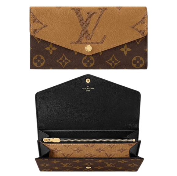 LOUIS VUITTON LV REVERSE MONOGRAM M80726 Sarah Wallet MSRP $885.00 - Picture 2 of 16